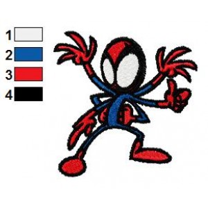 SpiderMan a lot of Hands Embroidery Design